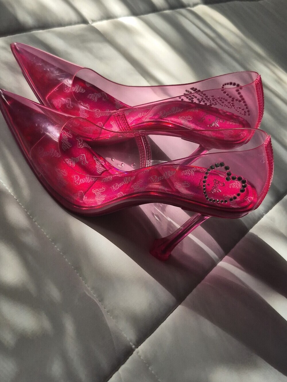 Barbie Pink Pointed-Toe PVC Heels - Picture 10 of 10